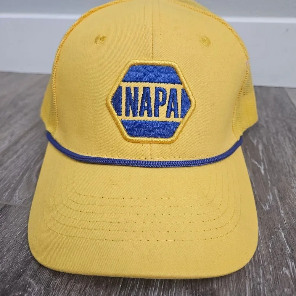 Napa Hat Anniversary‎ 100 Napa Yellow Blue Adjustable Unisex One size Retro